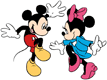 Mickey and Minnie Mouse dancing