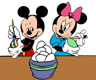 Mickey & Minnie Mouse painting Easter eggs