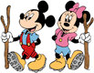 Mickey, Minnie hiking