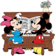 Mickey, Minnie playing piano