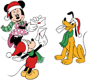 Mickey & Minnie Mouse, Pluto with letters to Santa