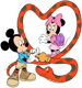 Mickey charming a snake for Minnie