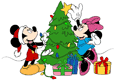 Mickey, Minnie decorating tree