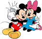 Mickey taking a selfie with Minnie