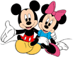 Mickey, Minnie posing