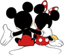 Mickey, Minnie back view