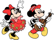Mickey and Minnie dancing and singing