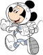 Mickey Mouse as an astronaut