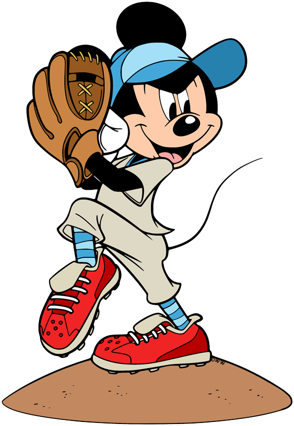Mickey Sports Clipart - Mickey Mouse Baseball Hamilton Collection, HD Png  Download - 641x486(#5859305) - PngFind