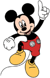 Mickey Mouse cheering