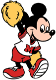 Young cheerleader Mickey Mouse