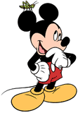 Mickey Mouse with a cricket on his ear