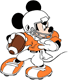 Mickey Mouse playing football