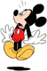 Mickey Mouse jumping in fear