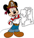 Mickey Mouse in a pirate costume