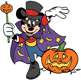Mickey Mouse as a magician for Halloween