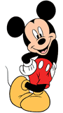 Mickey Mouse leaning, relaxed