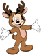 Mickey Mouse as a reindeer