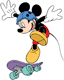 Mickey Mouse skateboarding