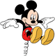 Mickey Mouse bouncing on a spring