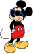 Mickey Mouse wearing sunglasses