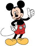 Mickey Mouse winking with thumbs up