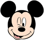 Mickey Mouse face winking
