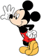 Mickey Mouse leaning