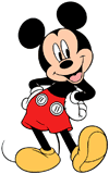 Mickey Mouse with his hands on his hips