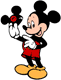 Mickey Mouse holding up a Mickey ears hat
