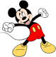 Mickey Mouse stretching