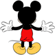 Mickey standing seen from behind