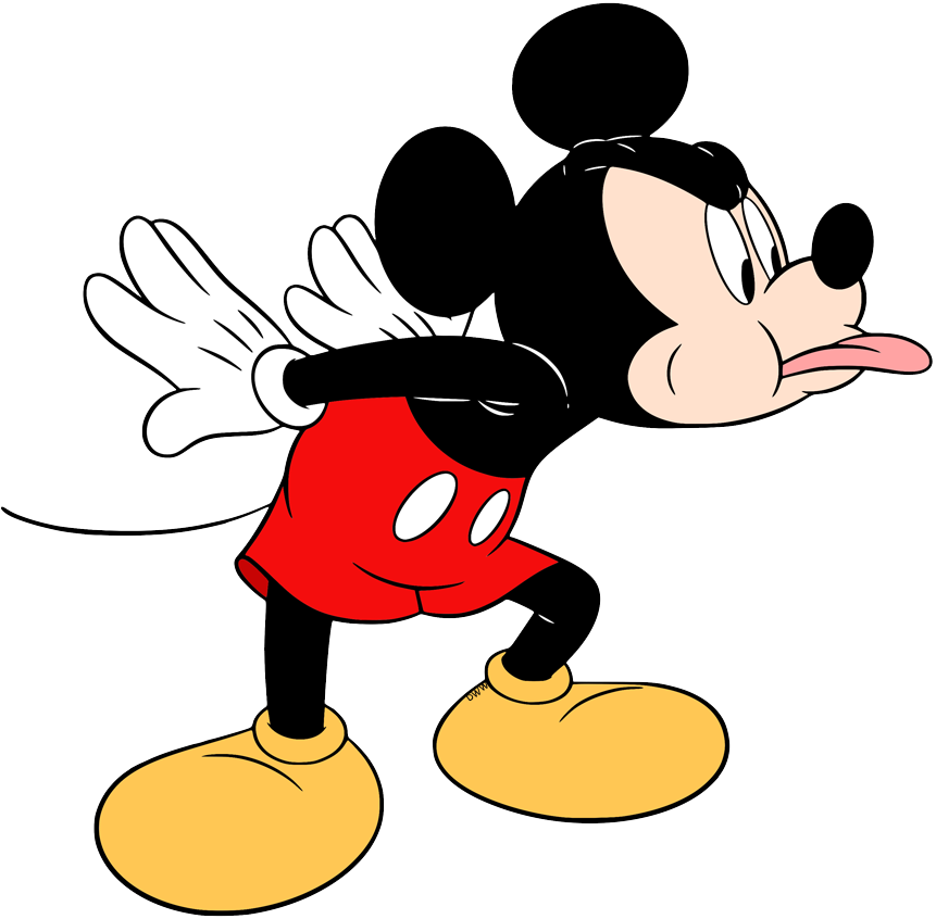 transparent images of Mickey Mouse dancing, playing the drums, riding a hor...