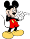 Mickey Mouse waving nervously