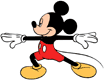 Mickey Mouse doing yoga