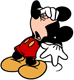 Overwhelmed Mickey Mouse