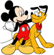 Mickey petting Pluto