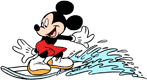 Mickey Mouse surfing