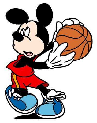 Mickey Mouse Playing Basketball Clipart  Free Images at  - vector  clip art online, royalty free & public domain