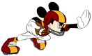 Mickey running with football