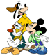 Young Goofy, Donald, Mickey