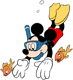 Mickey Mouse scuba diving