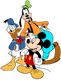 Mickey, Donald, Goofy