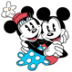 Mickey, Minnie posing