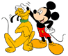 Mickey petting Pluto