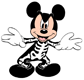 Mickey Mouse as a skeleton