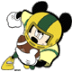Mickey Mouse running with football