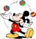 Mickey Mouse juggling balls