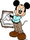 Mickey Mouse pointing to book passage