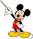 Mickey Mouse pointing with stick